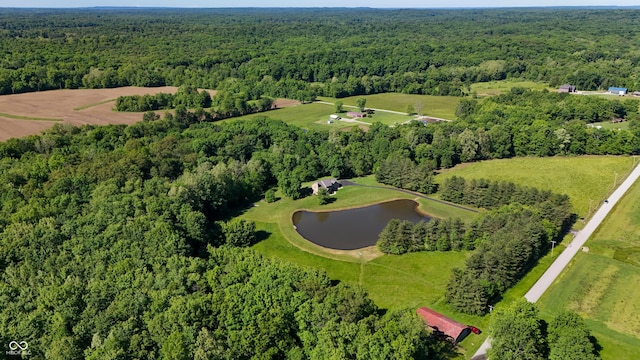 11875 W 700 S, Columbus, IN 47201 - bird's eye view of a heavily wooded area and a nearby body of water