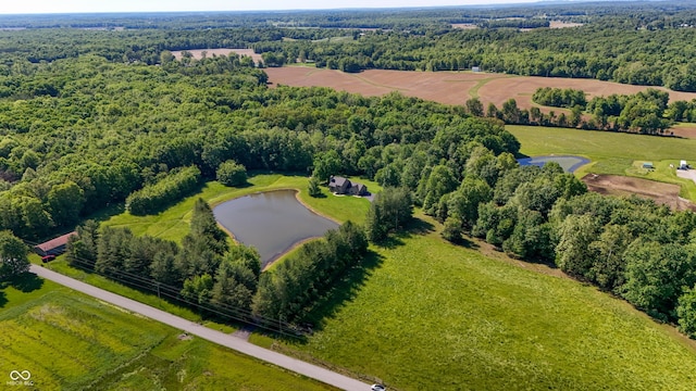 11875 W 700 S, Columbus, IN 47201 - drone / aerial view of a heavily wooded area and a large body of water