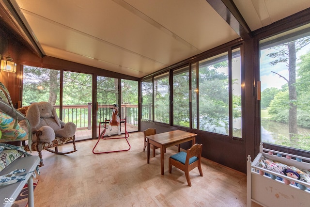 5821 Bittersweet Rd, Morgantown, IN 46160 - sunroom with plenty of natural light and vaulted ceiling