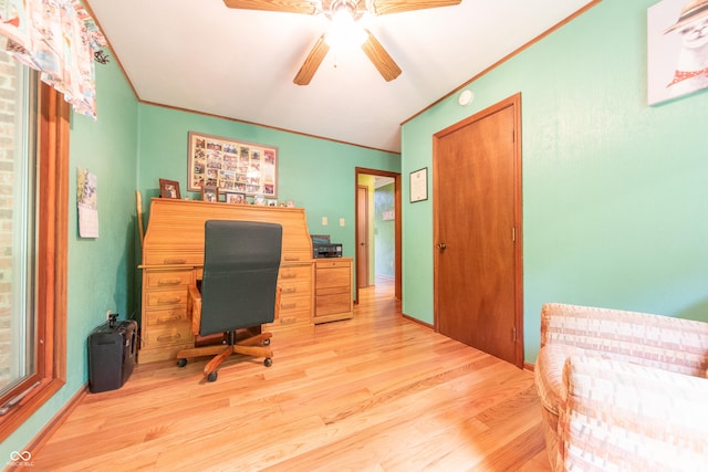 5821 Bittersweet Rd, Morgantown, IN 46160 - office space with light wood finished floors and a ceiling fan