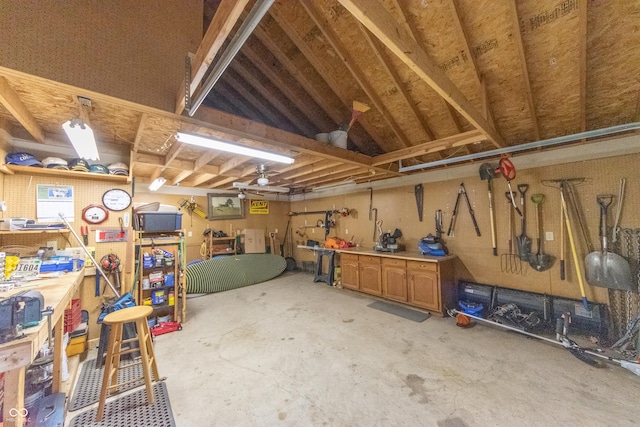 5821 Bittersweet Rd, Morgantown, IN 46160 - garage with a workshop area