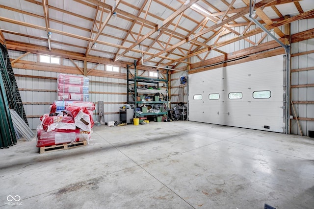 1295 Colonial Dr, Seymour, IN 47274 - garage with metal wall