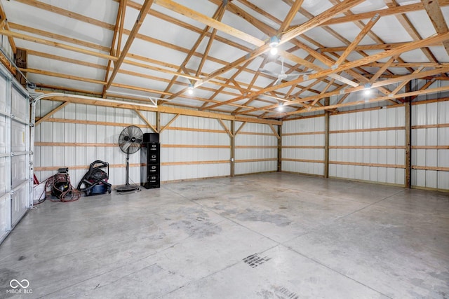 1295 Colonial Dr, Seymour, IN 47274 - garage featuring metal wall