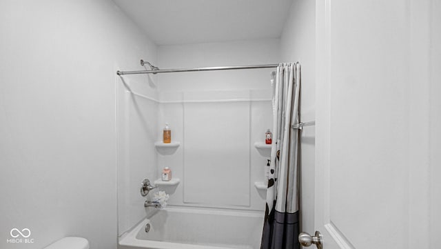 9717 Chuckwalla Pl, Fishers, IN 46040 - bathroom featuring shower / tub combo and toilet