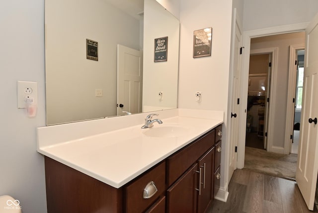 2330 Oak Dr, Clayton, IN 46118 - bathroom with wood finished floors and vanity