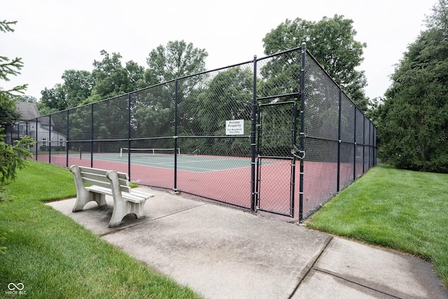 9117 Thoreau Ct, Fishers, IN 46037 - view of tennis court with a gate