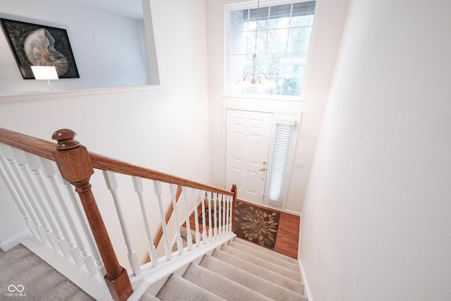 9117 Thoreau Ct, Fishers, IN 46037 - staircase featuring baseboards