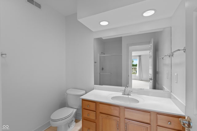 11065 Spice Ln, Fishers, IN 46037 - bathroom featuring vanity and an enclosed shower