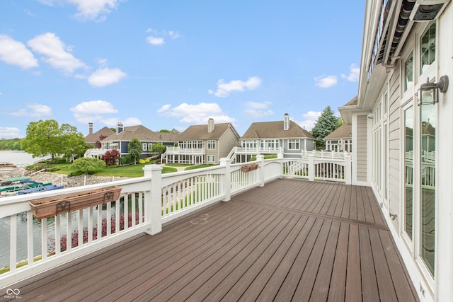 11065 Spice Ln, Fishers, IN 46037 - deck with a water view and a residential view