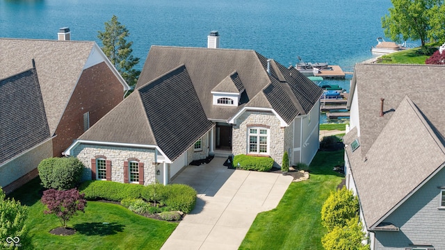 11065 Spice Ln, Fishers, IN 46037 - view from above of property featuring a nearby body of water