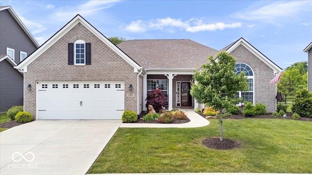1539 Hazy Falls Blvd, Westfield, IN 46074 - traditional-style house featuring brick siding, a front lawn, and driveway