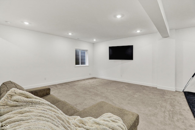 1364 Chatham Hills Blvd, Westfield, IN 46074 - living room with carpet, baseboards, and recessed lighting