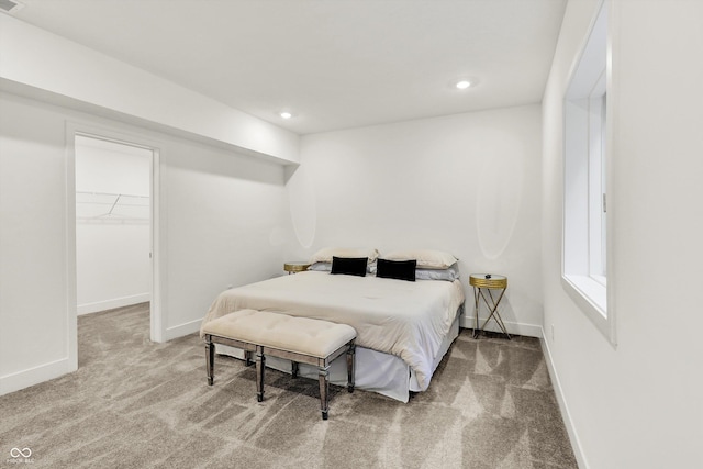 1364 Chatham Hills Blvd, Westfield, IN 46074 - carpeted bedroom featuring baseboards, a spacious closet, and recessed lighting