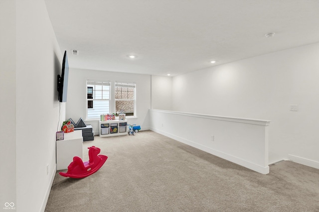 1364 Chatham Hills Blvd, Westfield, IN 46074 - game room featuring carpet, baseboards, and recessed lighting