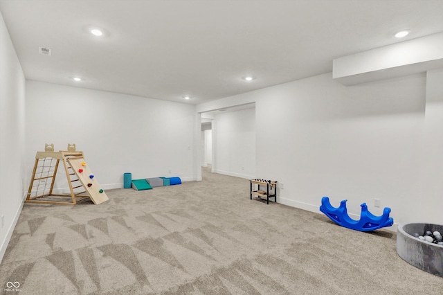 1364 Chatham Hills Blvd, Westfield, IN 46074 - game room featuring recessed lighting, carpet, and baseboards
