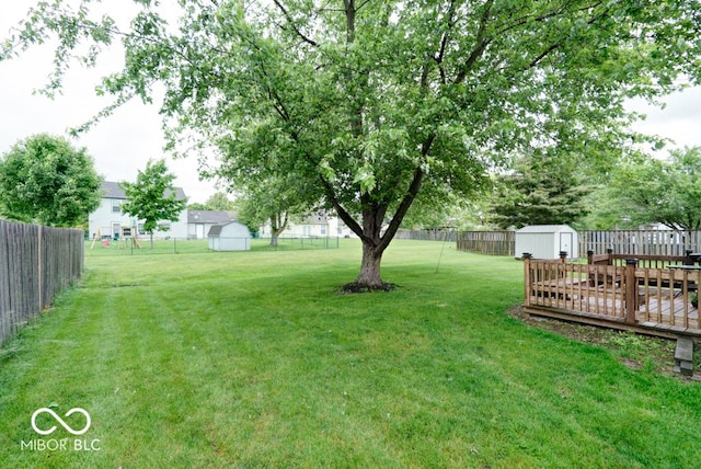 444 Austin Dr, Avon, IN 46123 - view of yard with a wooden deck
