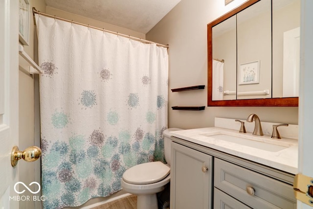 444 Austin Dr, Avon, IN 46123 - full bath featuring vanity, toilet, wood finished floors, and curtained shower