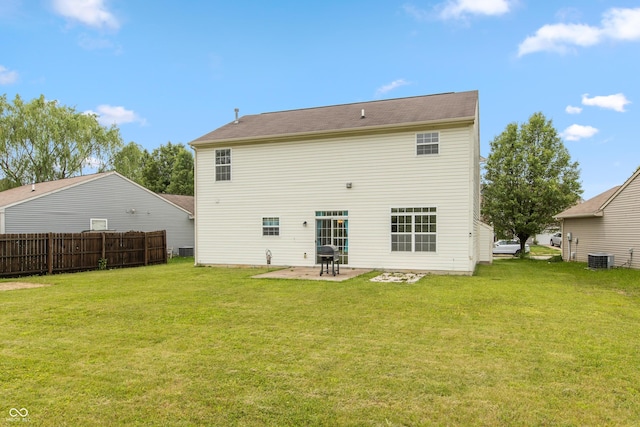 3623 Carroll Farms Dr, Indianapolis, IN 46235 - rear view of property with a patio and central AC unit