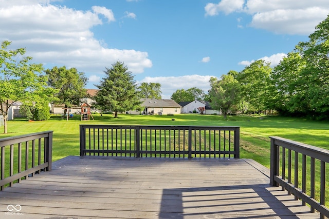 12250 Longstraw Dr, Indianapolis, IN 46236 - deck with a yard and a playground