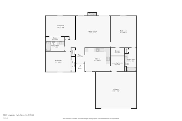 12250 Longstraw Dr, Indianapolis, IN 46236 - home floor plan