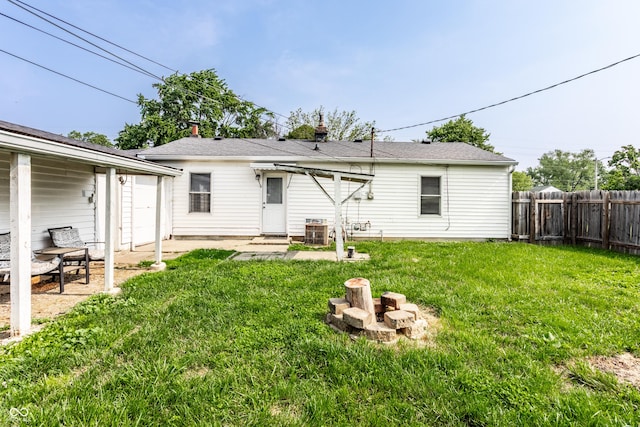 315 Schoolhouse Rd, Franklin, IN 46131 - back of house with cooling unit, entry steps, and a patio area