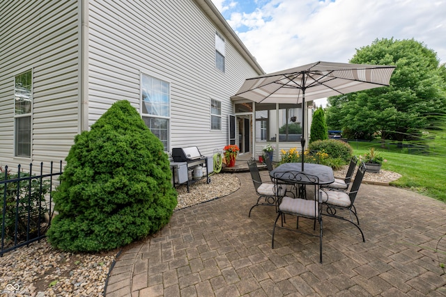 13271 Aquamarine Dr, Carmel, IN 46033 - view of patio featuring grilling area and outdoor dining area