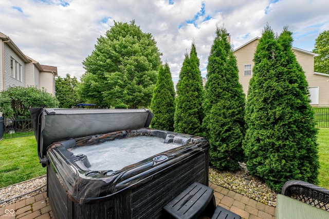13271 Aquamarine Dr, Carmel, IN 46033 - view of patio / terrace with a hot tub