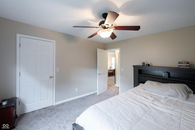 13271 Aquamarine Dr, Carmel, IN 46033 - bedroom with light carpet and ceiling fan