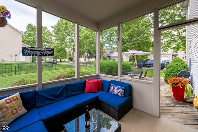 13271 Aquamarine Dr, Carmel, IN 46033 - sunroom with plenty of natural light and outdoor lounge area
