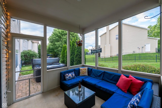 13271 Aquamarine Dr, Carmel, IN 46033 - sunroom / solarium with outdoor lounge area and plenty of natural light