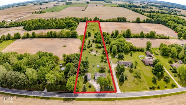 651 N 900 E, Lafayette, IN 47905 - overview of rural landscape with property parcel outlined