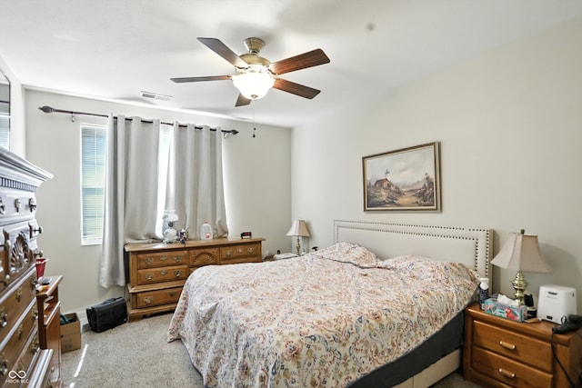 17233 Gunther Blvd Unit 102B, Westfield, IN 46074 - bedroom featuring light carpet and ceiling fan