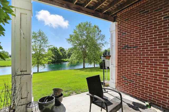 17233 Gunther Blvd Unit 102B, Westfield, IN 46074 - view of patio featuring a water view