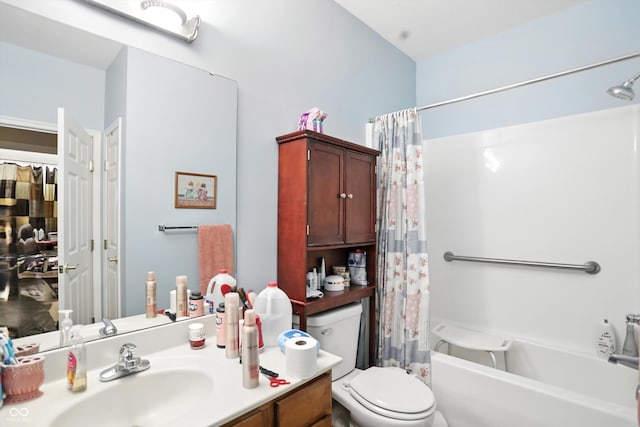 17233 Gunther Blvd Unit 102B, Westfield, IN 46074 - bathroom with vanity and shower / tub combo with curtain