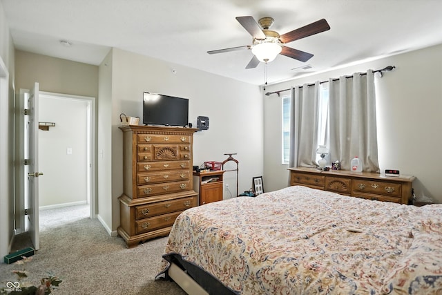 17233 Gunther Blvd Unit 102B, Westfield, IN 46074 - bedroom with light carpet and a ceiling fan