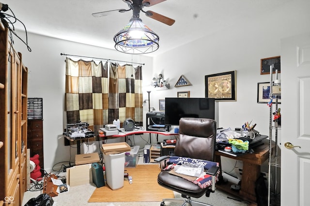 17233 Gunther Blvd Unit 102B, Westfield, IN 46074 - office space with ceiling fan and wood finished floors