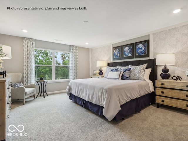 6049 Madera Dr, Whitestown, IN 46075 - carpeted bedroom with recessed lighting and baseboards