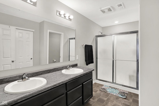 6645 Honeysuckle Way, Pendleton, IN 46064 - full bath featuring a shower stall and double vanity