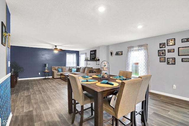 6645 Honeysuckle Way, Pendleton, IN 46064 - dining space featuring plenty of natural light, wood finished floors, baseboards, and recessed lighting
