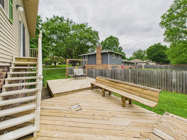 5542 N Olivia Dr, Alexandria, IN 46001 - view of wooden deck