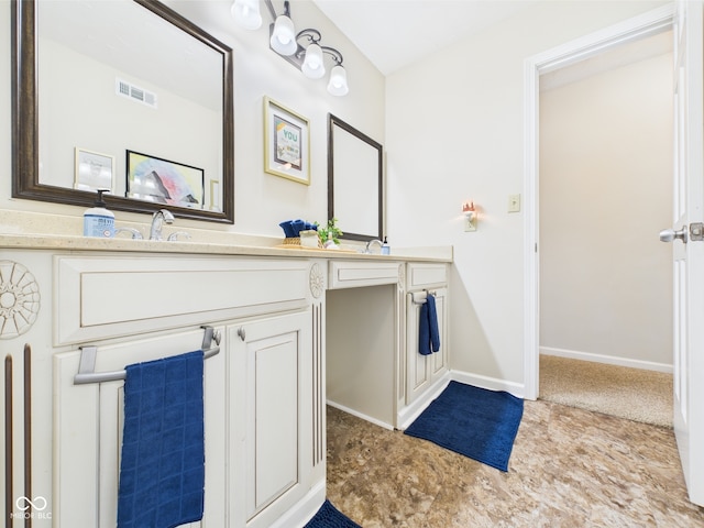 5542 N Olivia Dr, Alexandria, IN 46001 - bathroom with double vanity and baseboards
