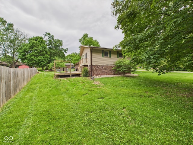 5542 N Olivia Dr, Alexandria, IN 46001 - view of yard featuring a deck