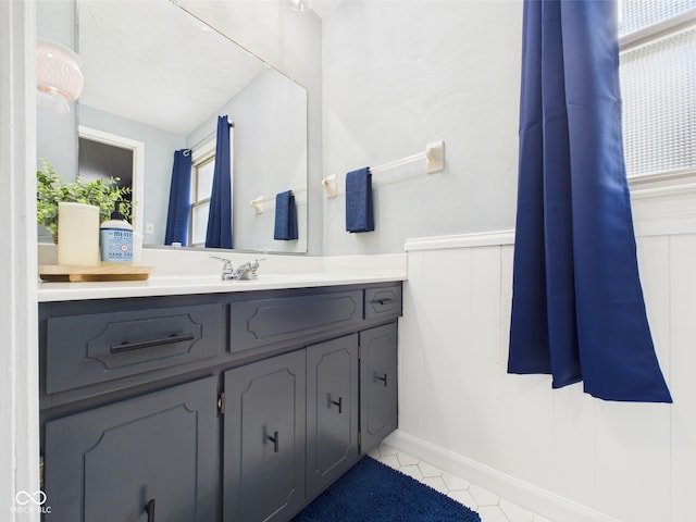 5542 N Olivia Dr, Alexandria, IN 46001 - bathroom featuring vanity and tile patterned flooring