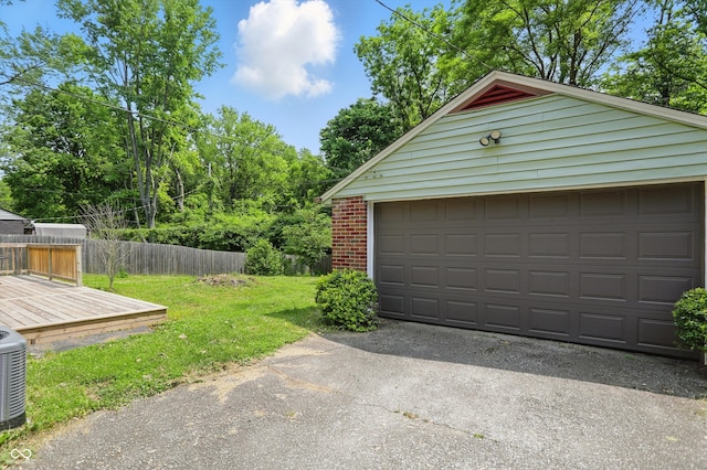 2905 N Warman Ave, Indianapolis, IN 46222 - detached garage with cooling unit