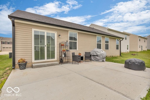 123 Campus Ln, Greenwood, IN 46143 - rear view of property featuring a patio area, a yard, and cooling unit