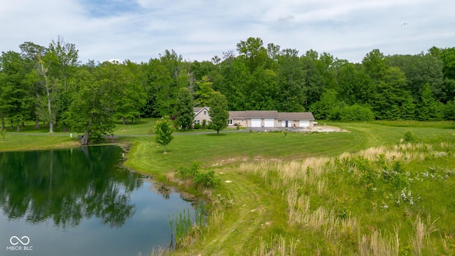 12383 S 25 W, Columbus, IN 47201 - view of subject property with a nearby body of water and a heavily wooded area