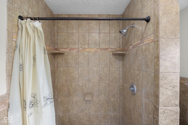 12383 S 25 W, Columbus, IN 47201 - full bath featuring a textured ceiling and a tile shower