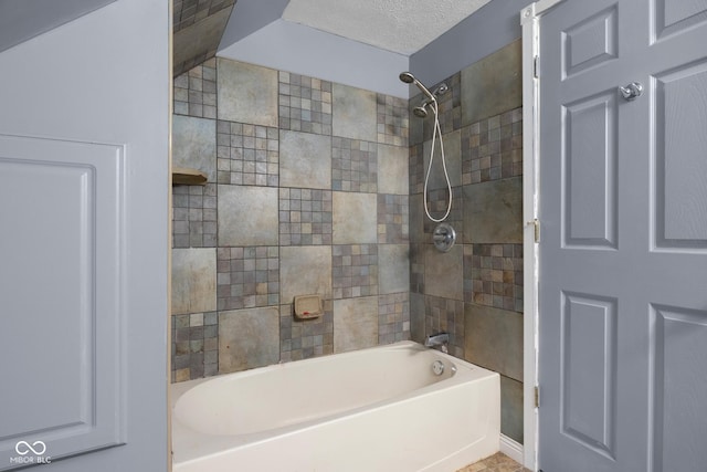 12383 S 25 W, Columbus, IN 47201 - bathroom with shower / bath combination and a textured ceiling