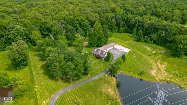 12383 S 25 W, Columbus, IN 47201 - aerial view of a heavily wooded area and a large body of water