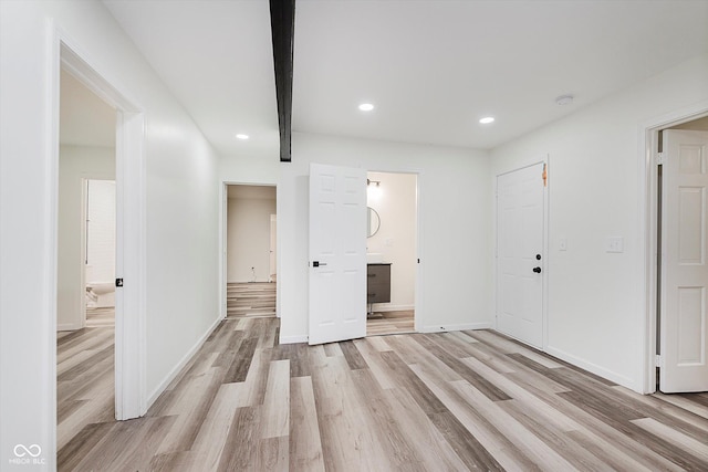 233 N Devon Ave, Indianapolis, IN 46219 - entrance foyer with light wood-style flooring, recessed lighting, and baseboards